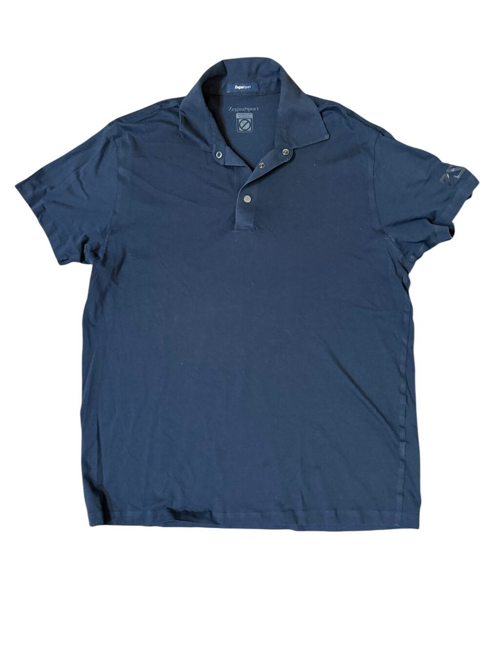 Zegna Sport Men’s Navy Blue Short Sleeve Polo Shirt – Pre-Owned